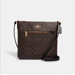NWT Signature Coach Crossbody Bag Brown and Black